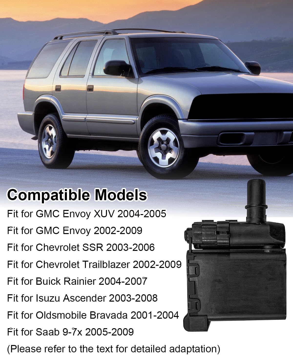 25950499 Vapor Canister Purge Vent Valve Fit for GMC Chevrolet Buick Rainier Isuzu Ascender Oldsmobile Bravada Saab 9-7x 2001-2009 Replace 25950499