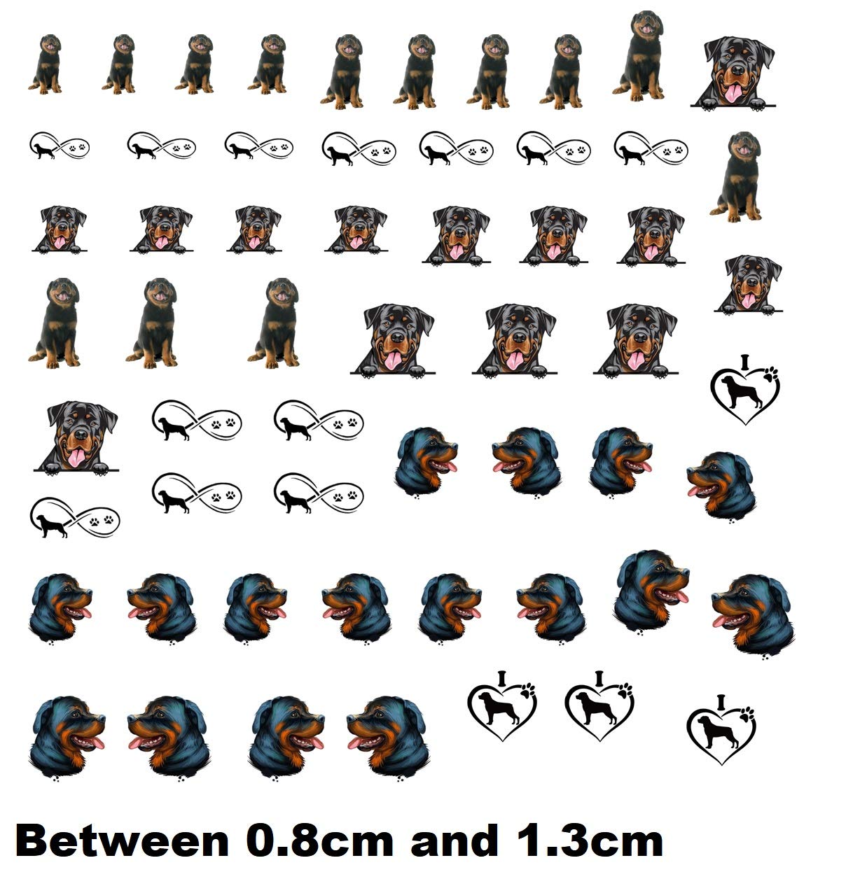 Rottweiler Collection (Rottweiler Nail Art Decals)