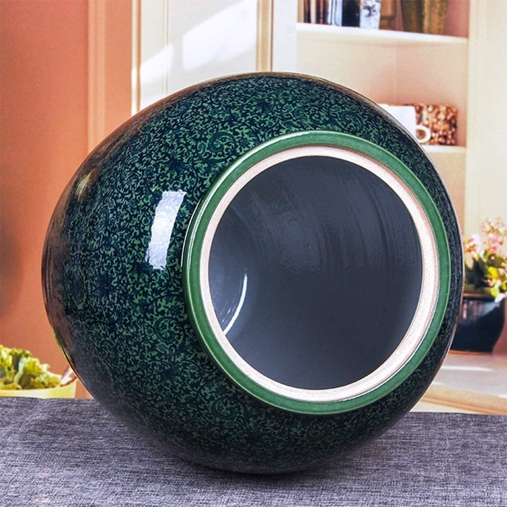 Food Storage Containe Rice Storage Containe Food Dispensers Dispenser for Rice Flour Storage Vintage Handmade Ceramic Cereal Container Household Large-Capacity Sealed Tank with Lid