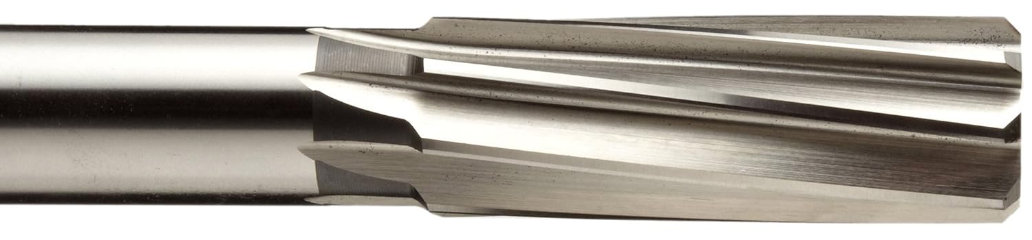 Union Butterfield 4535 High Speed Steel Chucking Reamer, Right Hand Spiral Flute, Straight Shank, Uncoated (Bright), 1-3/16"