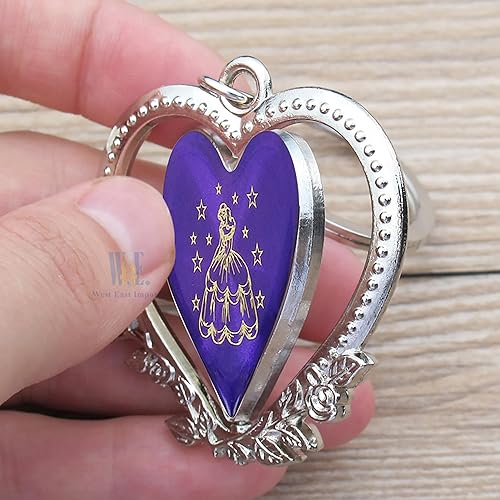 Miniatura 5 de 12 piezas personalizados Quinceañera Party Favores Recuerdos Para Quinceañera Corazón llaveros Dulce 16 Quinceañera (Púrpura)