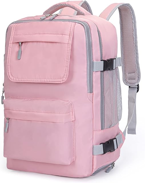 Large Travel Backpack Women,Carry on Backpack Weekend Cabin Size Underseat Hand Luggage Rucksack Bags Casual Daypack for School Hiking Fit for 14 Inch Laptop with Shoes Compartmen