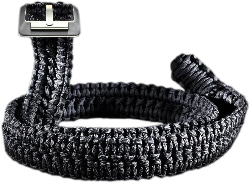 RattlerStrap Preparedness Belt - 550 Paracord Survival Strap - Titanium Buckle - S, M, L, XL, XXL, XXXL - Black, Camo, OD Green