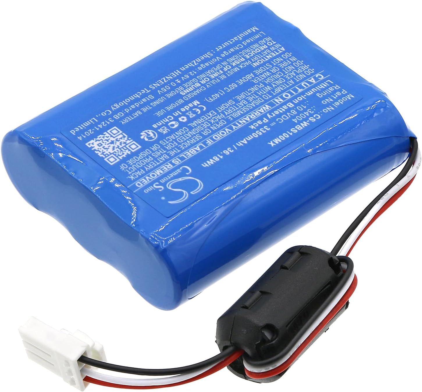 Cameron Sino 3350mAh / 36.18Wh Replacement Battery for Welch-Allyn VS100, VS100 Spot Vision Screener, 30018-EX, 34004