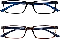 Vista 24 de OPULIZE SEE Reading Glasses with Blue Light Blocking for Women and Men, Narrow Frame, Spring Hinges, Computer Gaming Glasses