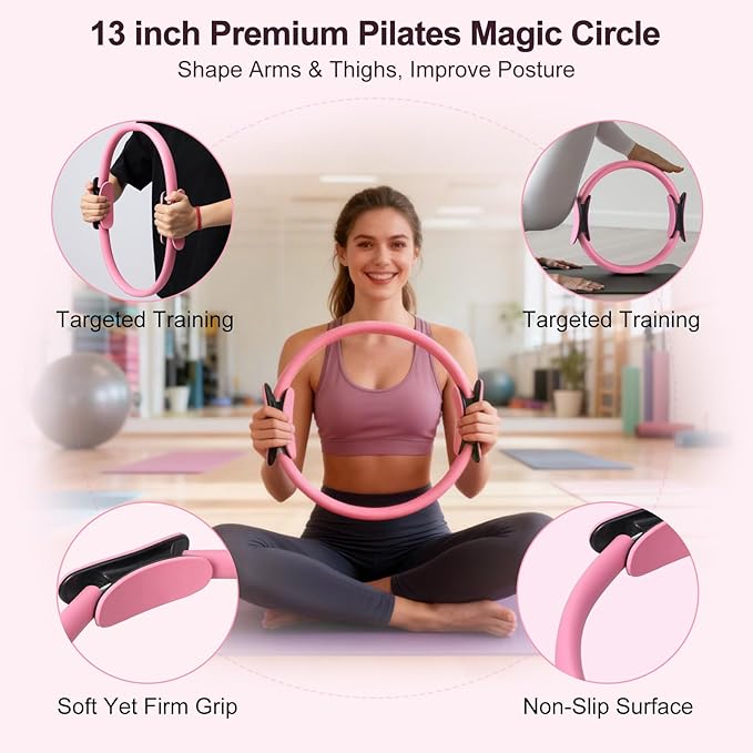 Kit de Pilates para Mujeres con Aro, Banda, Pelota y Guía miniatura 3