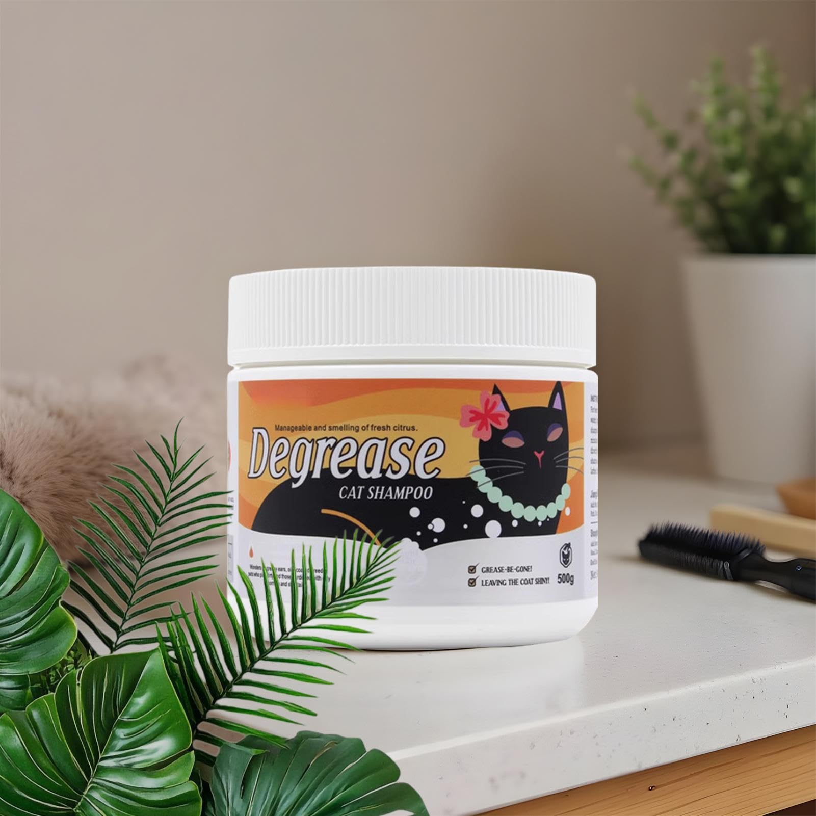 Gel de Baño Corporal para Gatos | Crema Desengrasante para Gatos | Champú Hidratante en Crema 500G para Rutina Diaria de Baño de Cola Higiene Oídos Aseo Mascotas