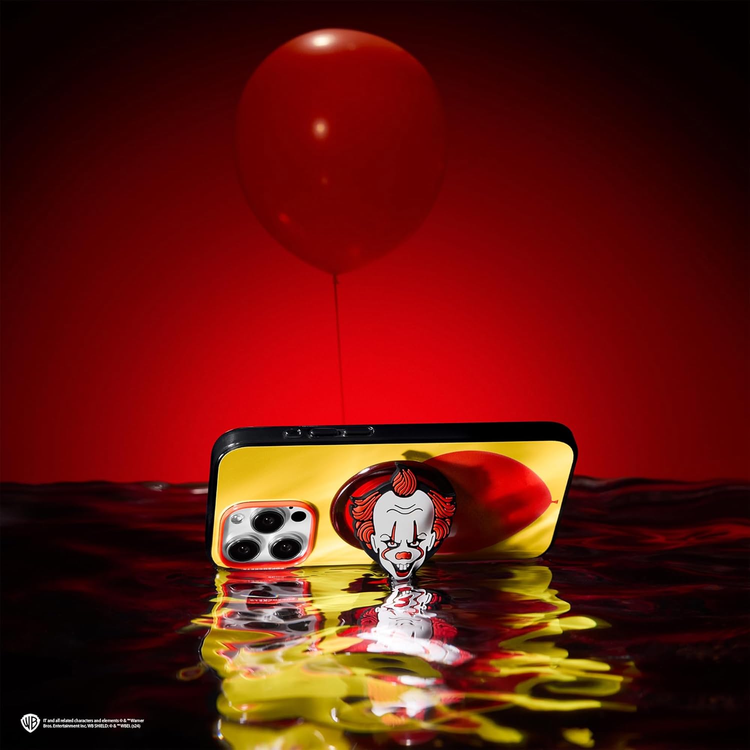 PopSockets ​​​​Phone Grip with Expanding Kickstand, Adhesive Grip, PopOut, WB Horror, Halloween PopSocket - Pennywise