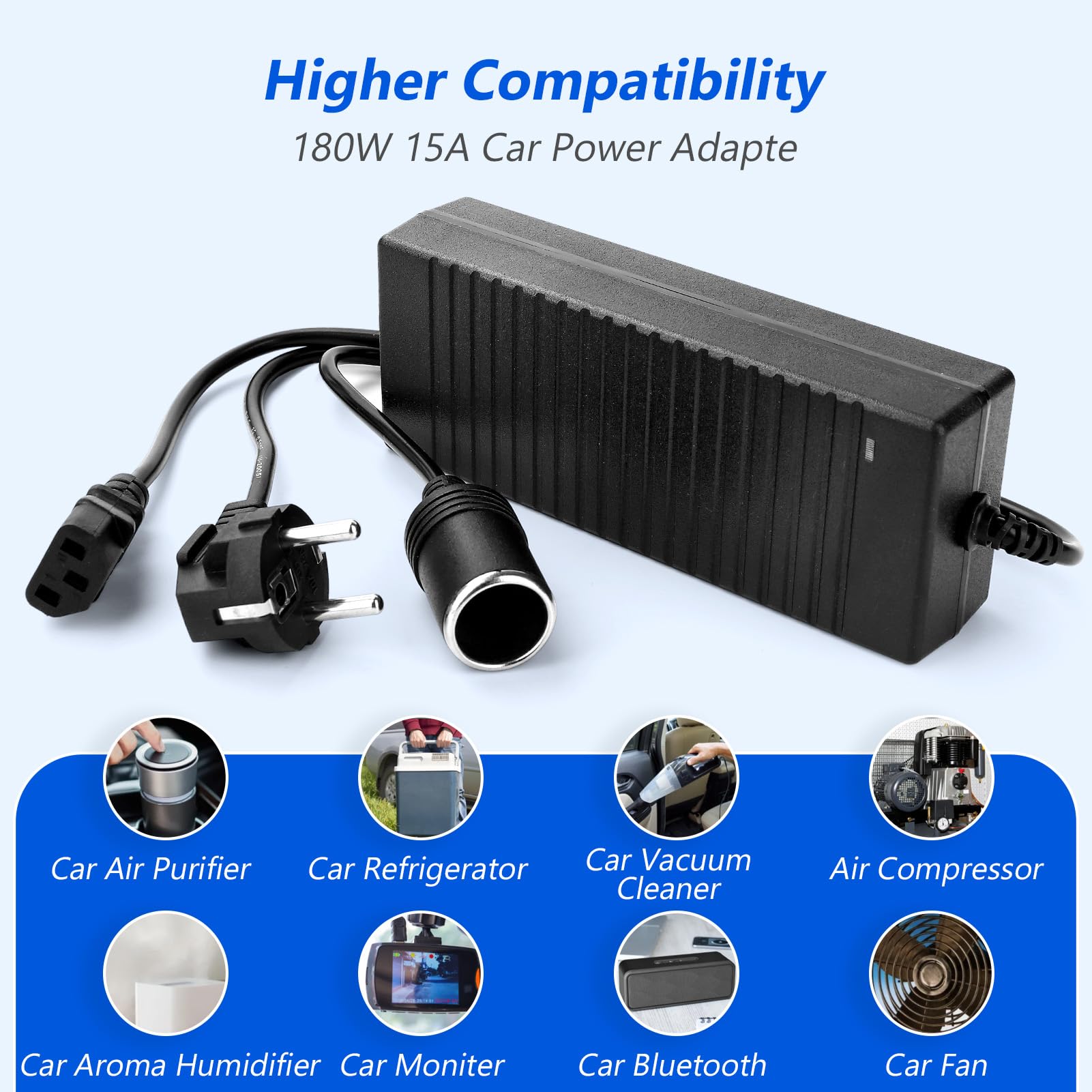 KFZ Netzadapter 220V Auf 12V 15A - Stromwandler Für Autokühlschrank & Co