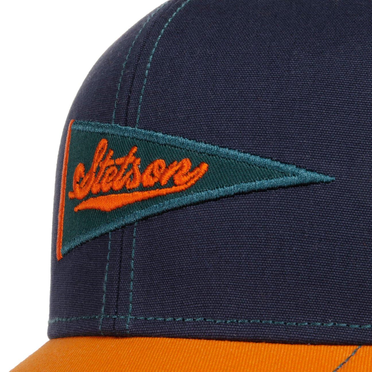 Stetson Flag czapka baseballowa Streetstyle męska, na lato, zimę, niebiesko-pomarańczowy, Rozmiar uniwersalny