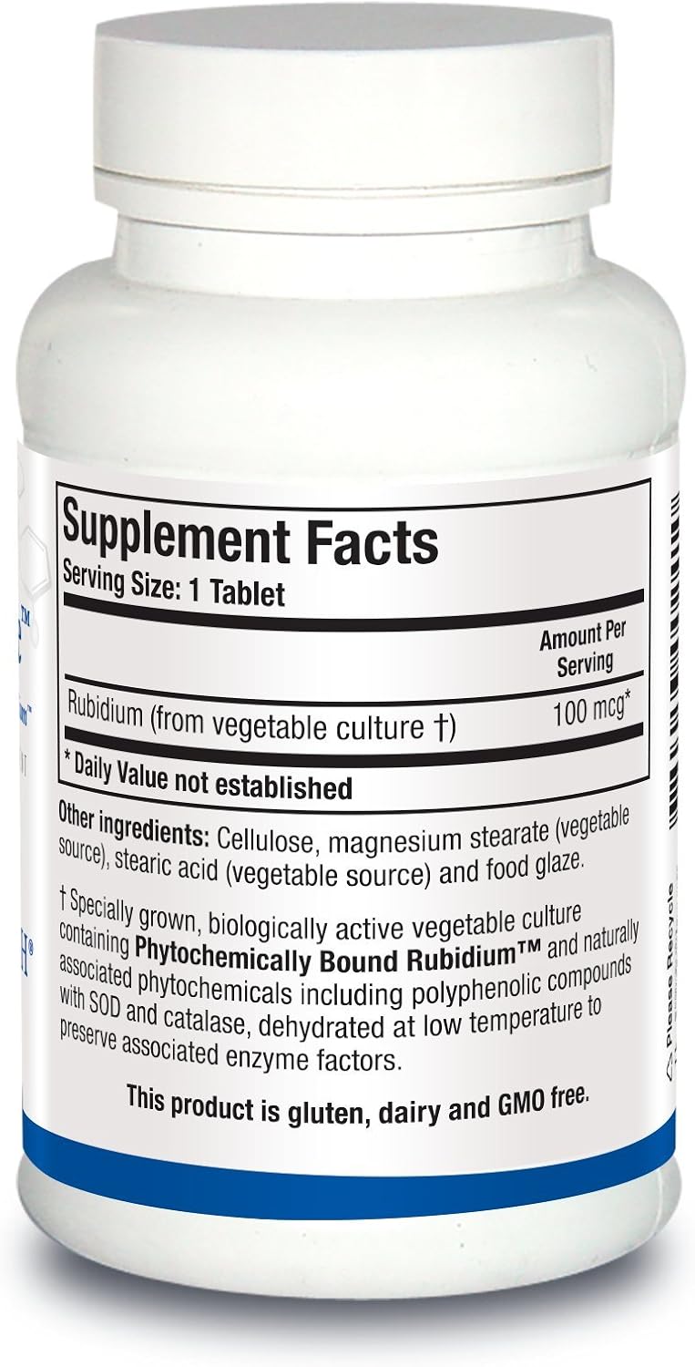 Biotics Research Rb Zyme Whole Food Rubidium Source, Ultra Trace Mineral, Glandular Health, 100 Tablets