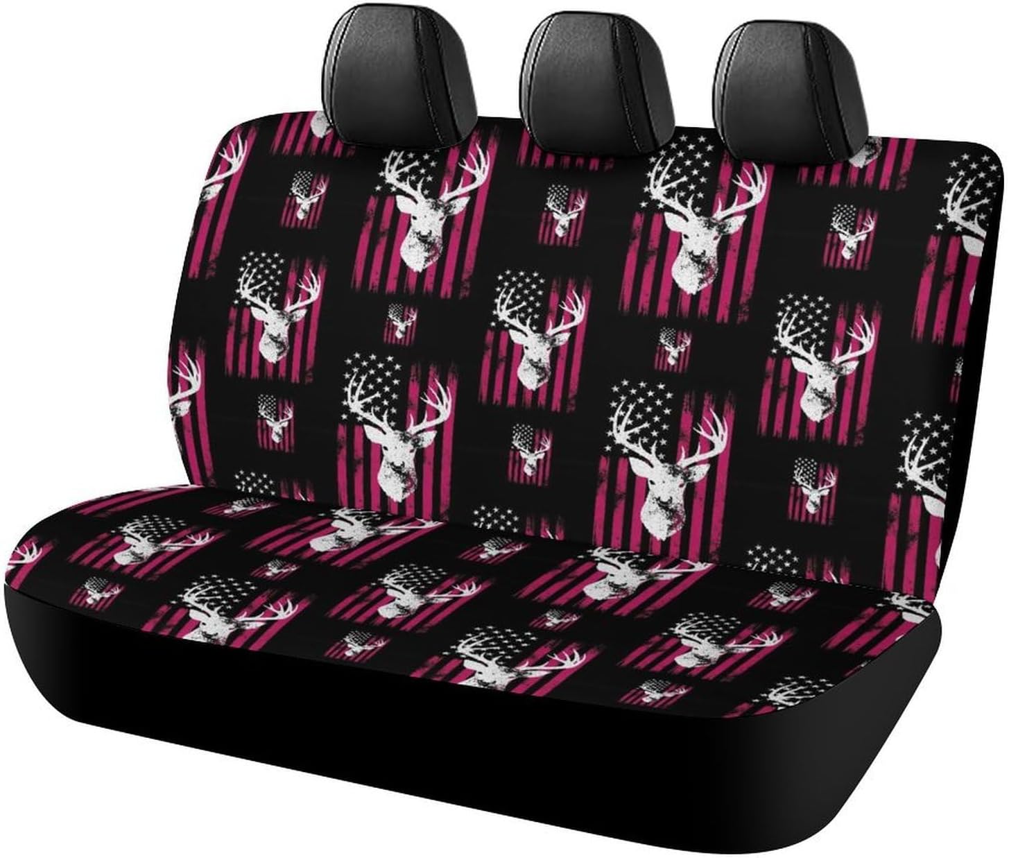 Fashion Universal Stretch Back Seat Protector, Car Interior Decor Seat Cover, Car Accessories Rear Bench Seat Covers for Trucks SUV Compatible with Green Scottish Tartan Plaid