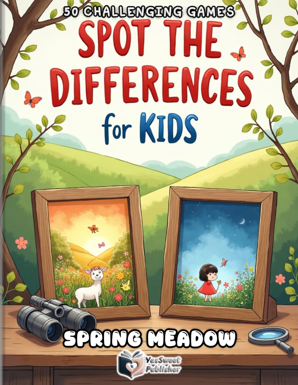 Spot the Differences for Kids – Spring Meadow Adventure: 50 Fun and Challenging Spot the Difference Puzzles with Score Tracker | Spring-Themed ... 4–8 (Spot the Differences Adventure Series)