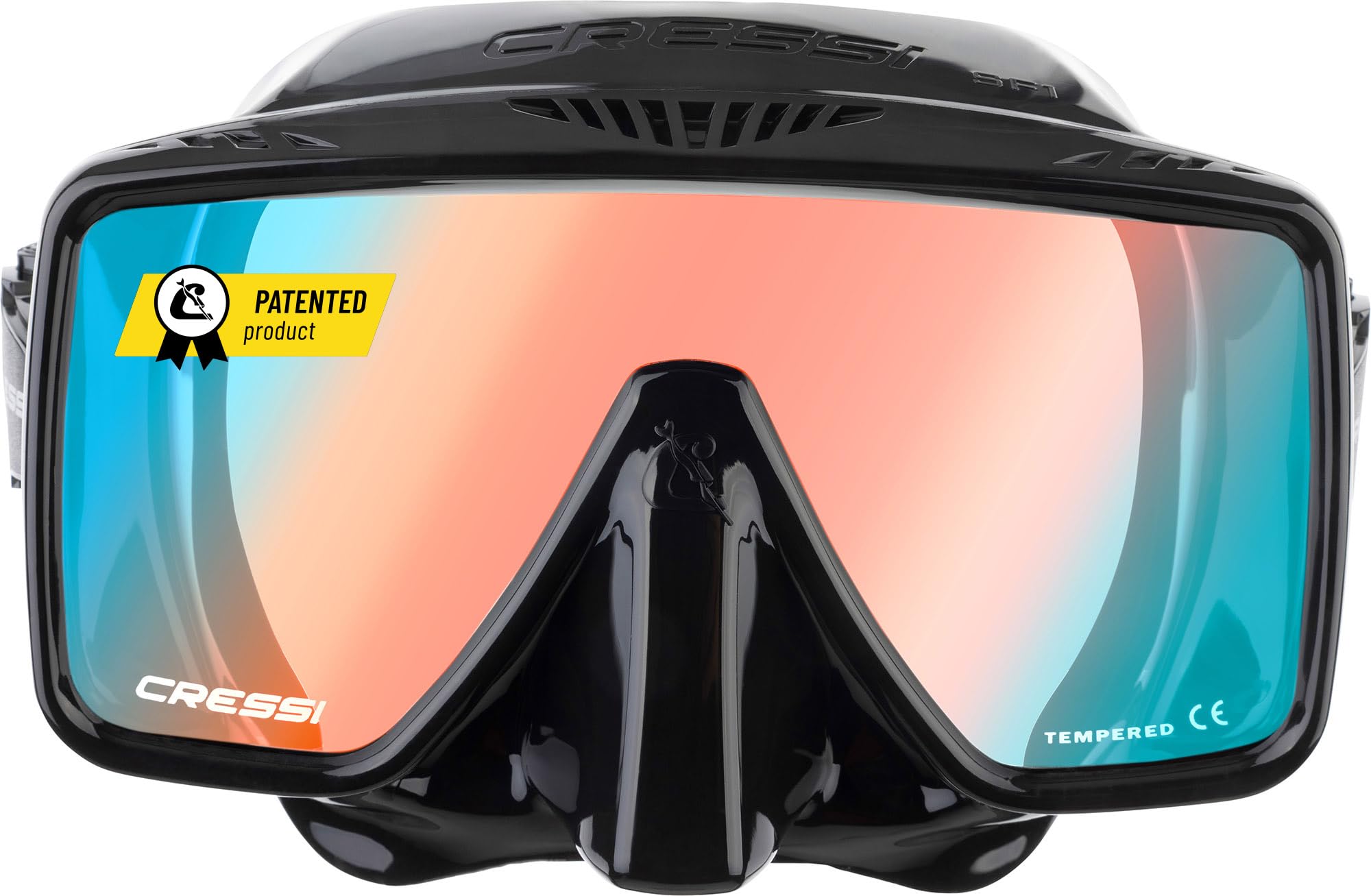 Máscara cuadrada sin marco CRESSI SF1 para snorkeling con amplio campo visual 7