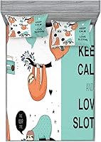 Vista 98 de Ambesonne Island Map - Juego de sábanas bajeras y fundas de almohada, mapa del tesoro súper detallado, diseño de piratas rústicos grungy, tema