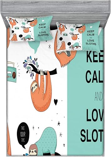 Miniatura 64 de Ambesonne Juego de sábanas bajeras y fundas de almohada, diseño retro de los videojuegos con botones de joystick vintage de los años 80 y 90, diseño