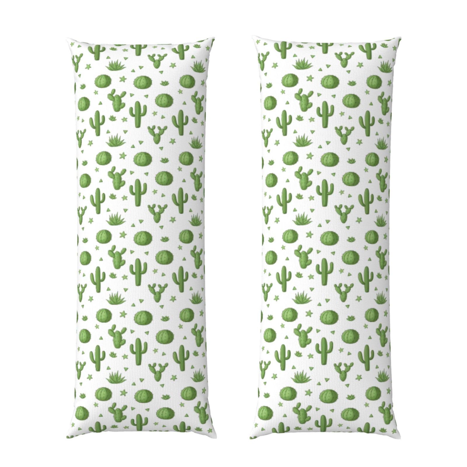 Body Pillow Cover 20x60 Cactus, Premium Velvet Long Pillowcase with Hidden Zipper, Breathableffy Rectangular Case for Bedroom Home