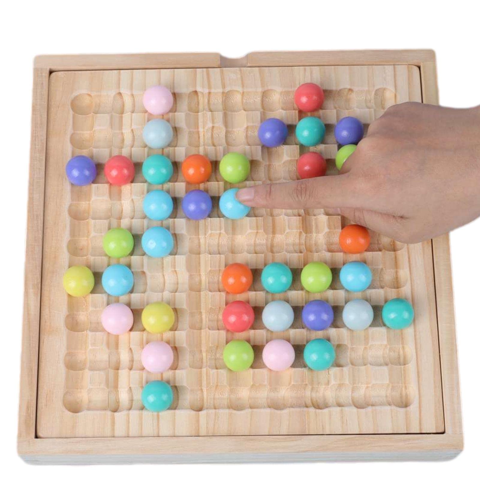 Amazon.co.jp: 木製ボード ビーズ ゲーム,木製ボード ビーズ ゲーム、2 