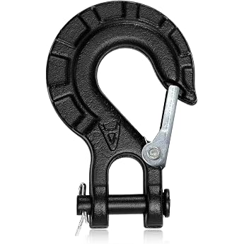 Crane Hook Gravity Rigging Lifting Industry Round Hook Stainless Steel Swivel Lifting Hook Steel Eye Hook for Equipment Displacement Weightlifting and Shipbuilding Load Capacity 3200 kg