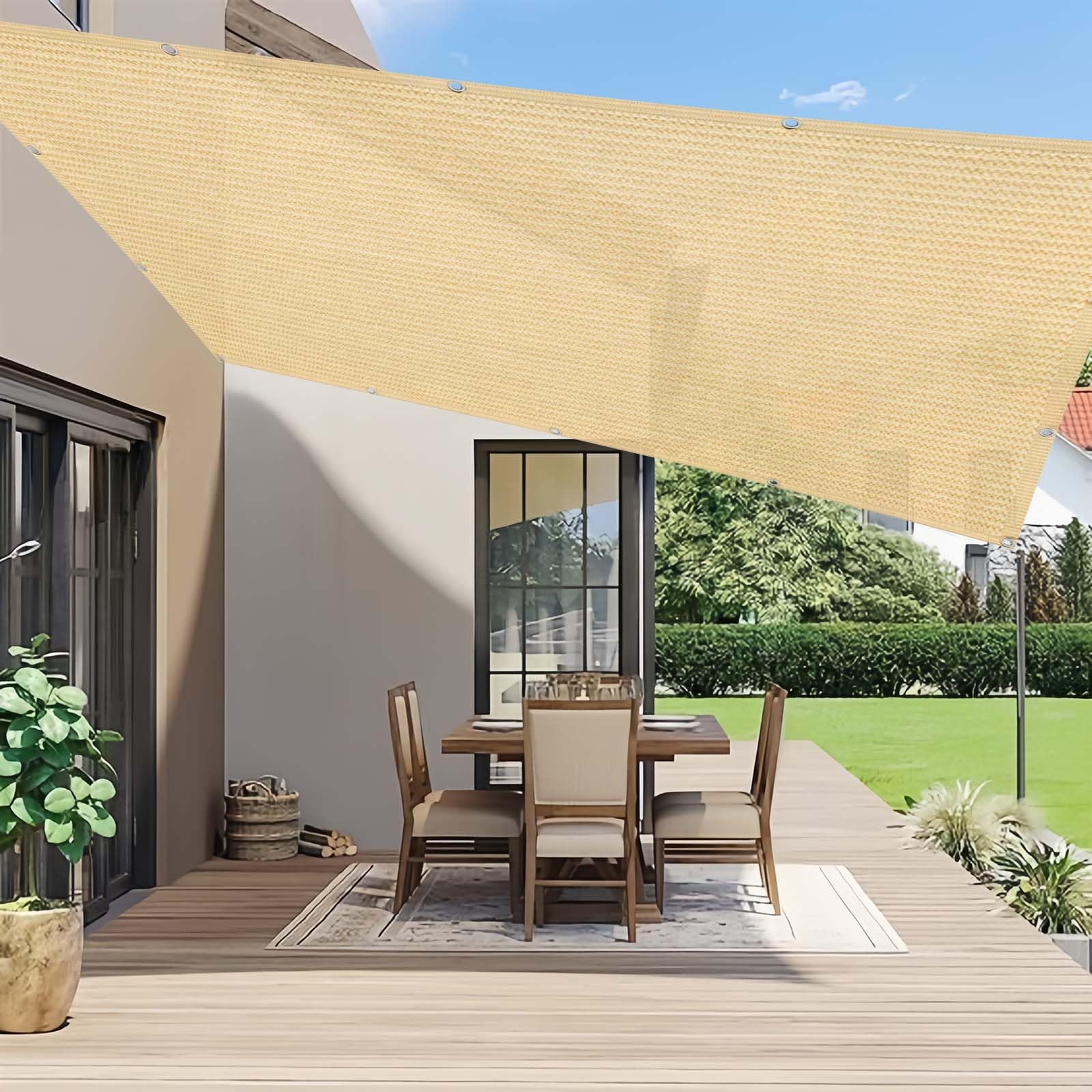 Brise-vue et ombre de terrasse 380x775 cm contre la chaleur d'été