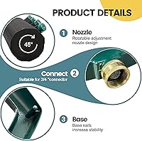 Vista 2 de Aspersor para patio, rociador giratorio de jardín para cobertura de área grande, rociadores de césped y patio