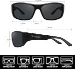 PUKCLAR Polarized Sports Sunglasses for Men Women TR90 Frame CAT.3 UV400 Outdoor Eyewear Running Cycling Fishing Driving Golf