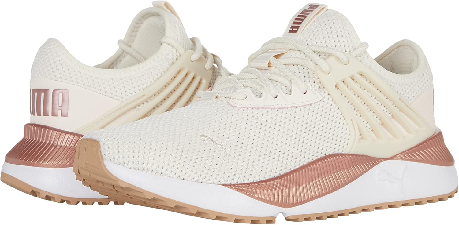 PUMA womens Pacer Future Sneaker, Eggnogpuma Whiterose Gold, 11 US