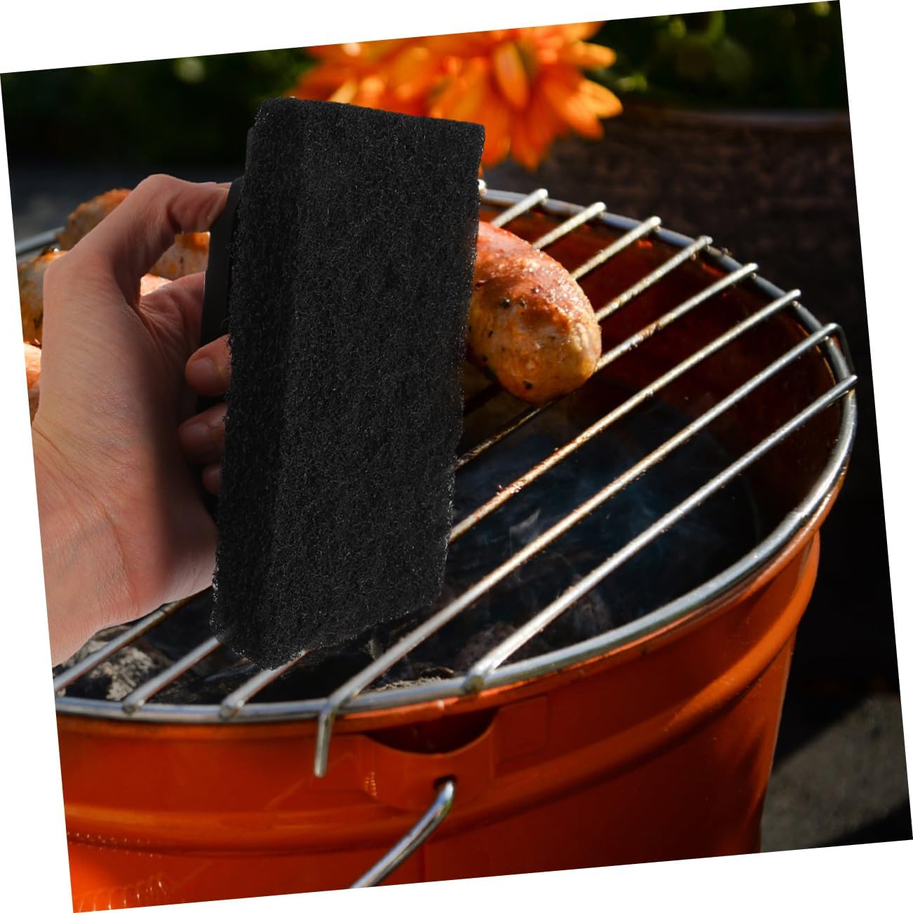 5pcs BBQ Grilling Rack Brush Outdoor Grill Cleaning Brush Sponge for Household Cleaning image 5