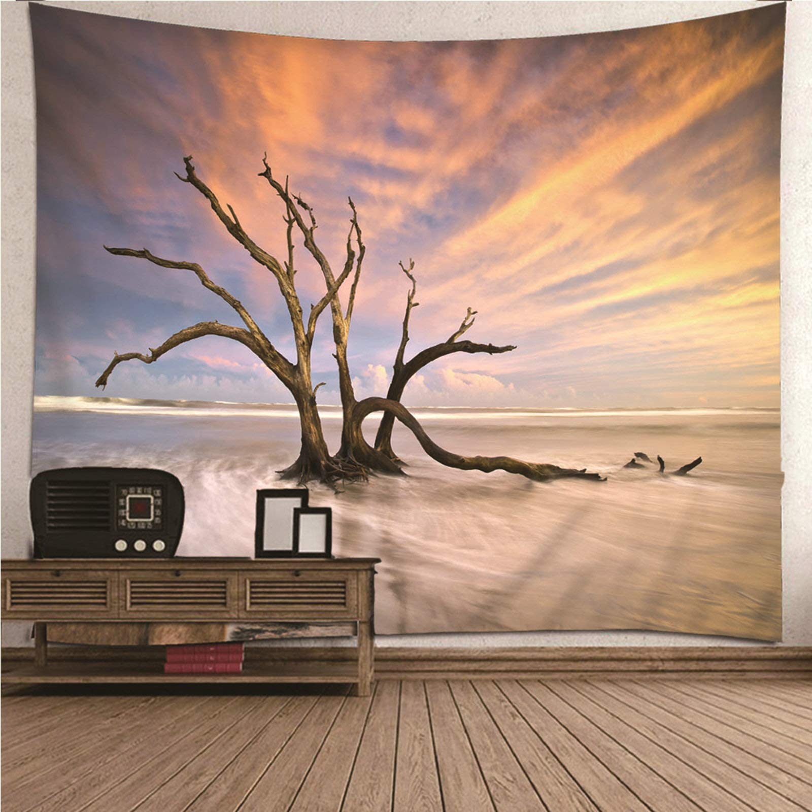 Tapiz de pared para salón de poliéster KnSam, decoración del hogar con diseño de árbol