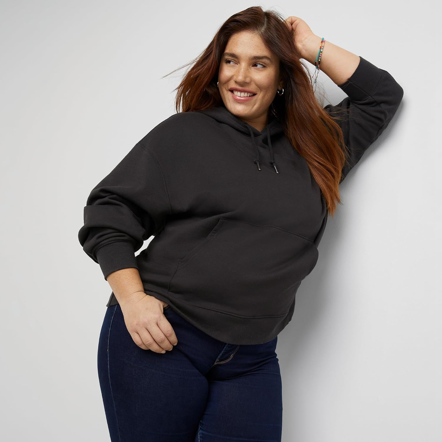 Hanes womens Originals Pullover Hoodie, Midweight Fleece Hooded Sweatshirt for Women, Available in Plus - Image 5