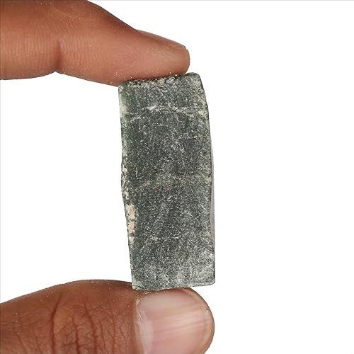 Miniatura 3 de GEMHUB Cristal curativo de jade verde crudo natural para múltiples usos, 194.5 CT., M, Gema, jade verde birmano