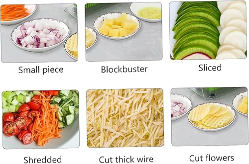 Miniatura 7 de Rallador de cuatro caras de acero inoxidable y picador de verduras Rebanador multifuncional para papas, tomates, pepinos y zanahorias, gadget