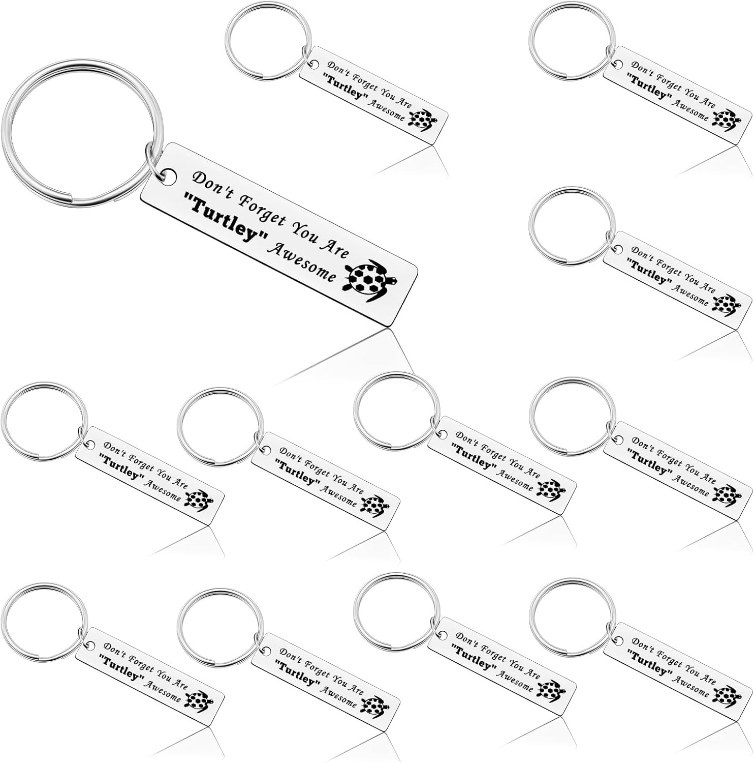 12 Pcs Turtle Theme Keychain Sea Turtle Gifts Inspirational Gifts for Women Turtle Gifts Keychain Sea Turtle Lovers Gifts Animal Lover Gift Turtle Gifts For Women Friend Christmas Birthday Gift