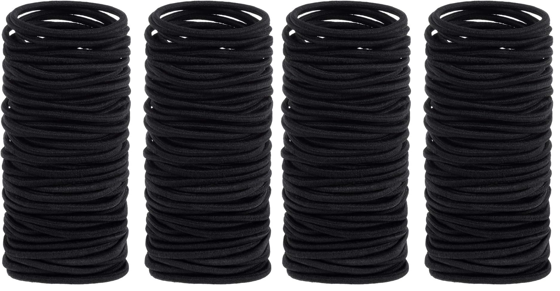 200 Black Hair Ties - Bulk Hair Bands -9