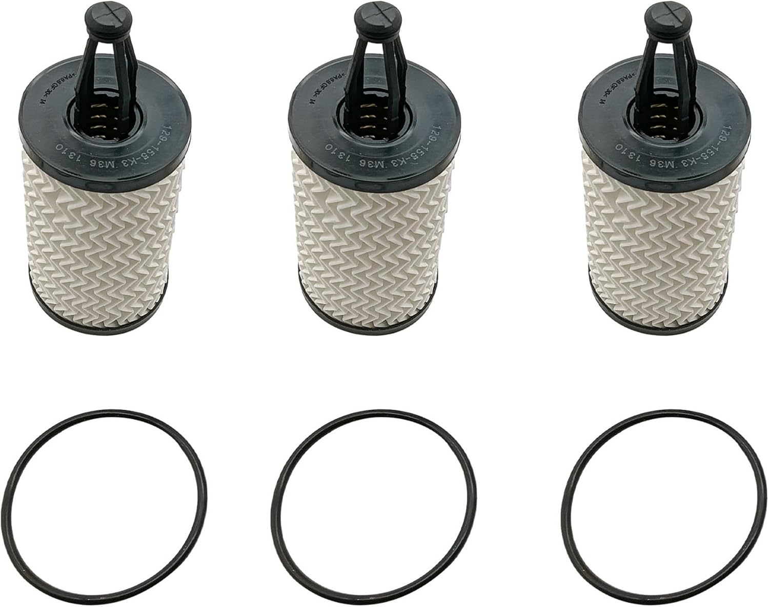 3 Pieces Engine Oil Filter 57059 for Mercedes-Benz C400 2015-2015 C43 AMG 2017-2021 CLS400 2015-2017 CL550 2011-2014 E400 2013-2018 E450 2019-2021 ML350 2012-2015 ML400 2015-2015 HU7025z A2761840025
