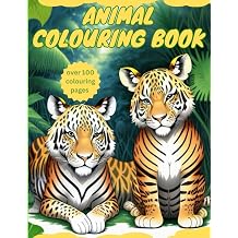 Animal Colouring book Animal colouring book - Over 100 colouring pages - 8.5x11- This Safari animals colouring book has hours of fun colouring.