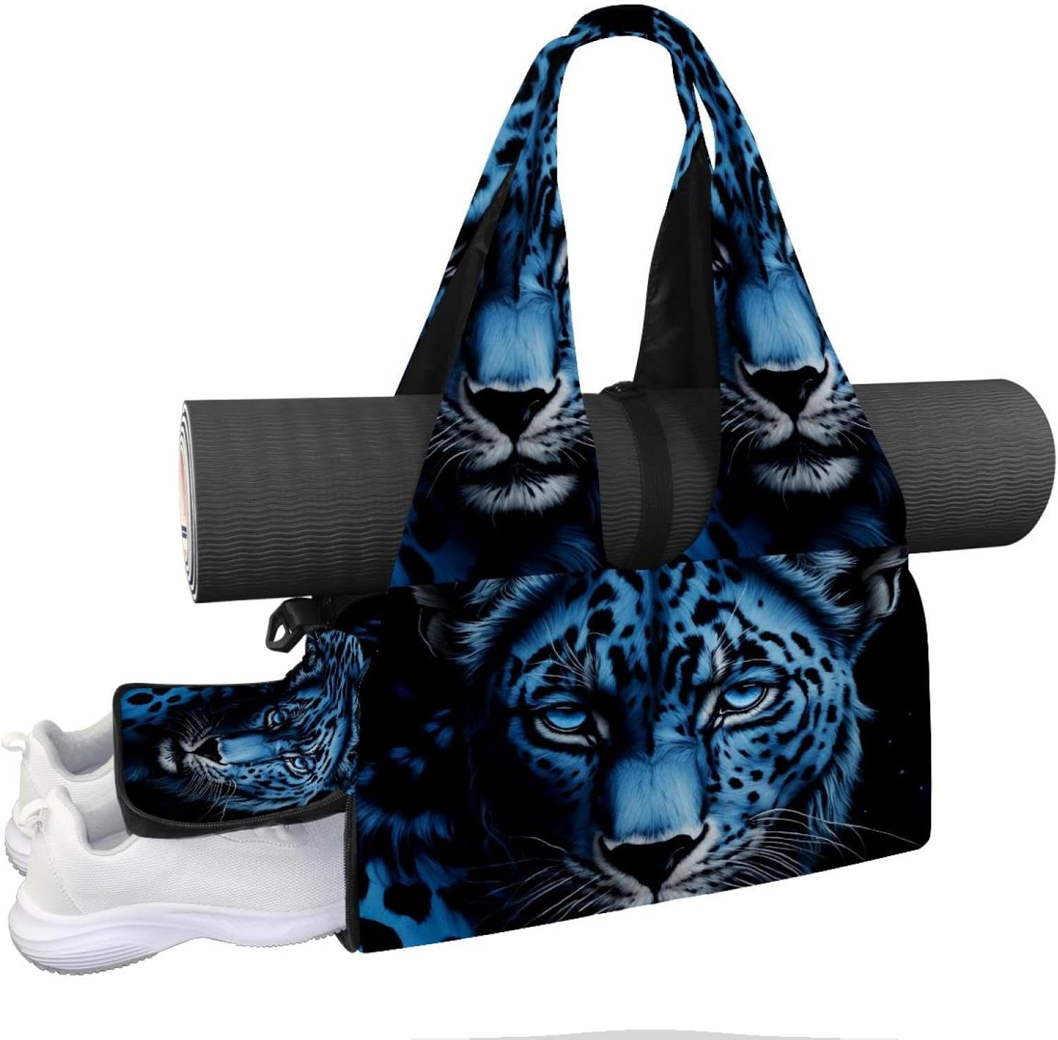Gym Bag for Women, Avocado Yoga Mat Bag with Shoe Compartment, Sport Yoga Gym Bag with Yoga Strap, Carryall Yoga Tote Bag
