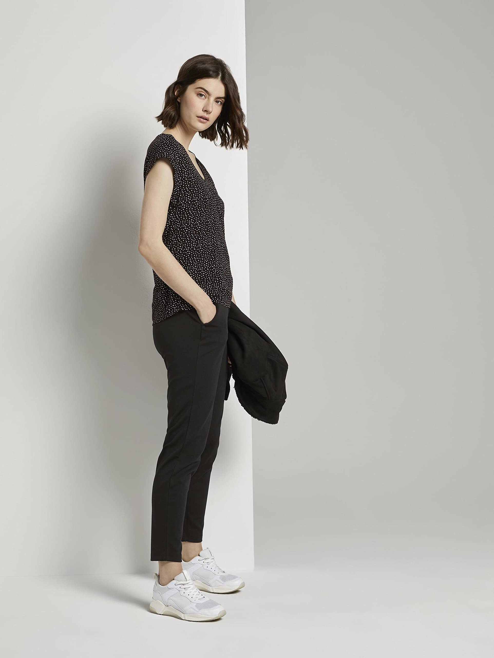 Tom Tailor 1021175 Pantalon Décontracté avec Taille Élastique Femme