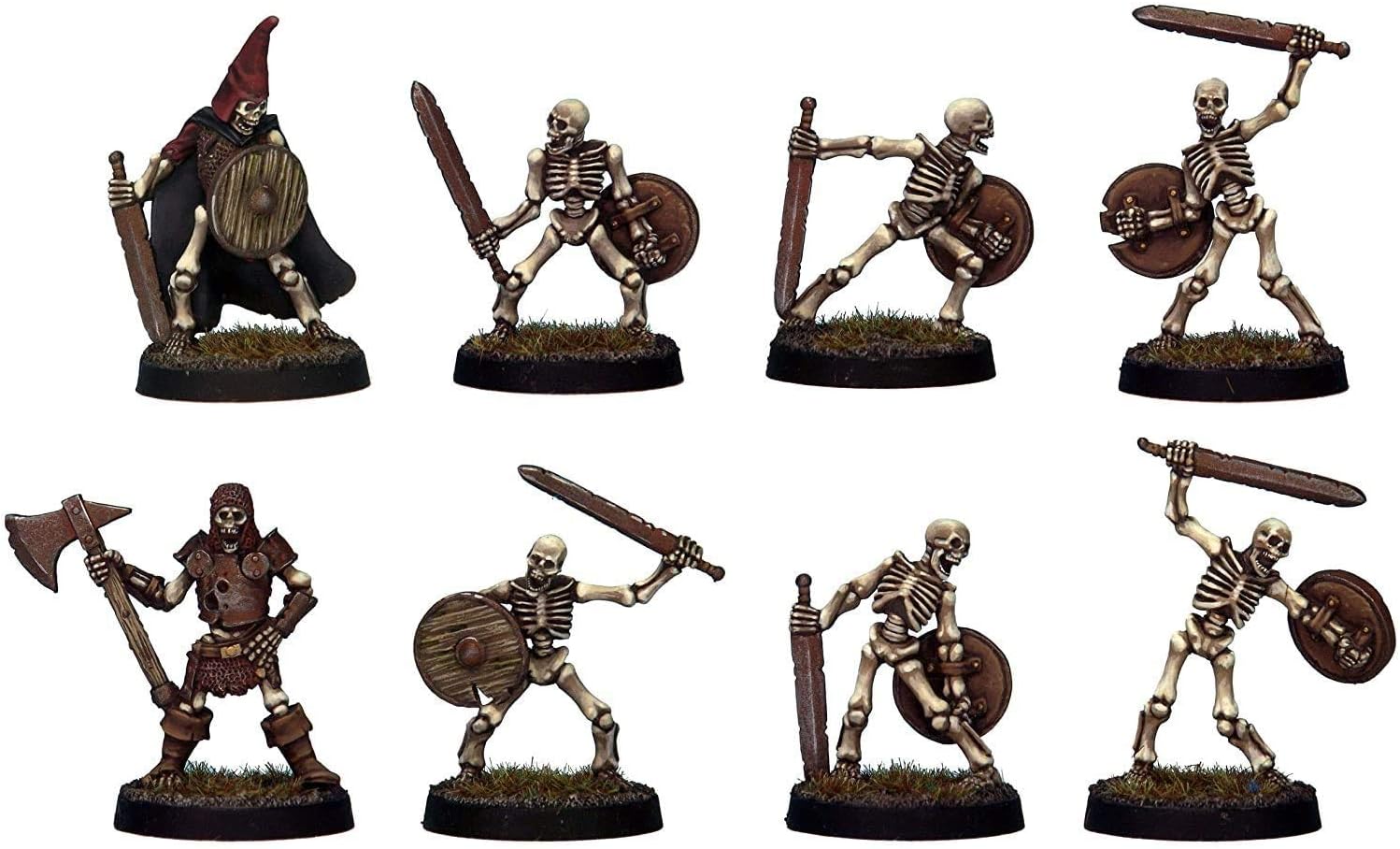 Grinning Gargoyle – 28mm Skeleton Warriors Undead Archers (8) - Metal Tabletop Fantasy Monster RPG Miniatures – DnD Role-Playing Game Skeletal Figures – Amazing Detail - Dungeon Monster Minis