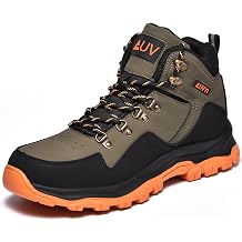 AUVYI Waterproof Steel Toe Work Boots for Men - Wide Toe Comfortable Non Slip Safety Shoes Durable Leather Industrial & Construction Boots