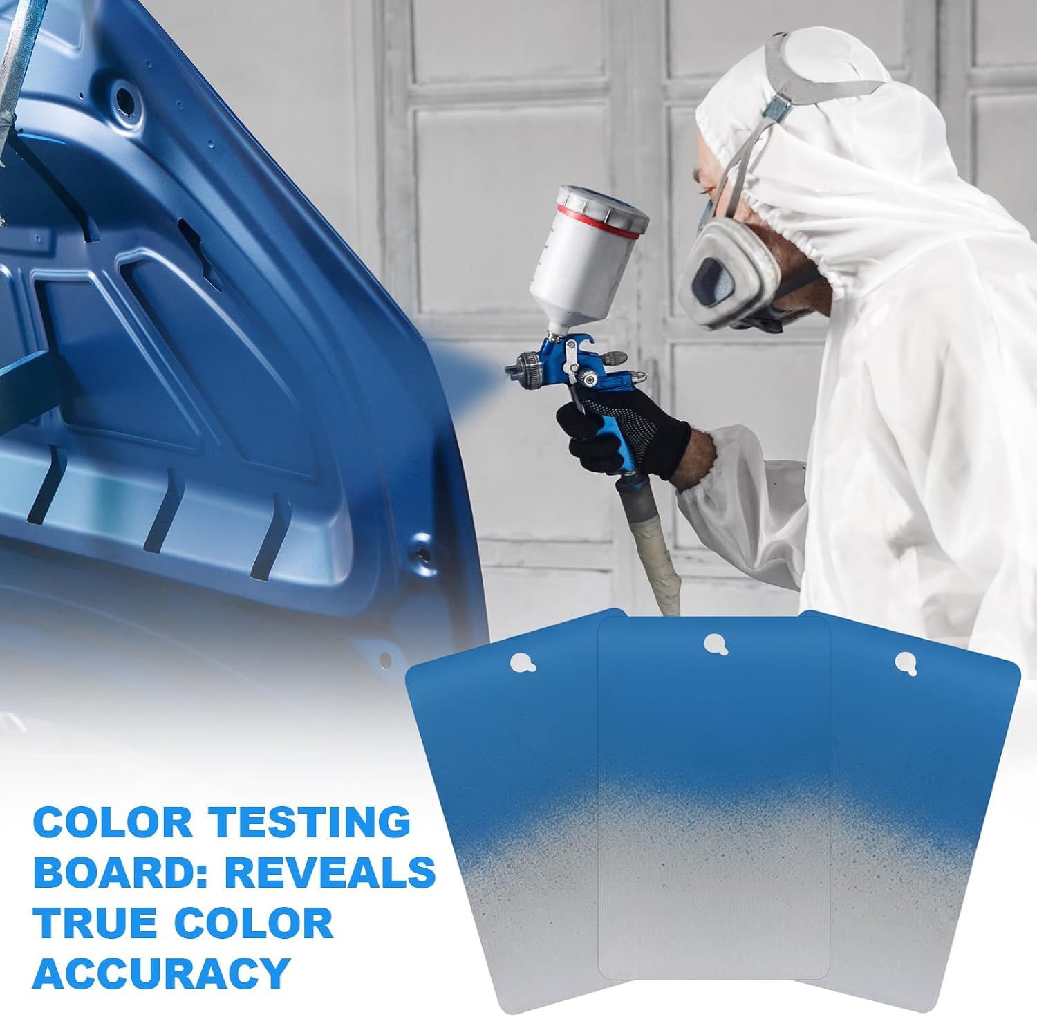 25 Pcs Blank Aluminum Spray Out Cards, 3"x5" Metal Paint Test Panels for Color Matching, Pre-drilled Sample Cards for Automotive Coating, Powder Coating, and DIY Projects