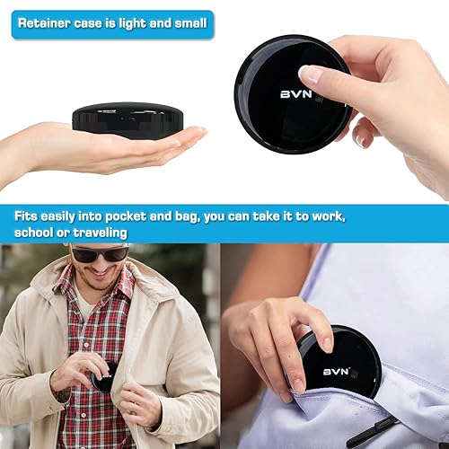 Miniatura 8 de Estuche de retención con estuche de dentadura de espejo BVN Orthodontic Dental Case, Braces Case, Funda de protección bucal, Funda alineadora de