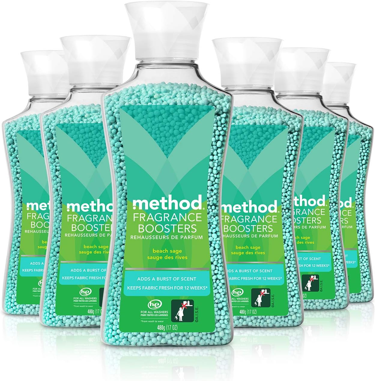 Method Naturally Derived Fragrance Booster, Beach Sage, 17 oz, Pack of 6
