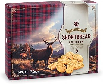 The Luxury Scottish Shortbread Collection 400g by Crafted Gift Co. - Premium Selection - Traditional Christmas Biscuit Gift - Product of Scotland