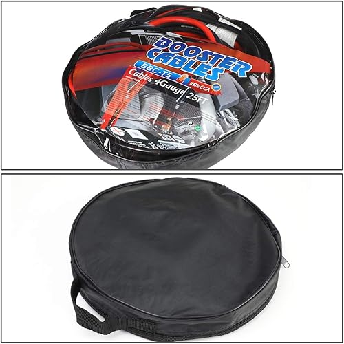 Miniatura 5 de Heavy Duty 25Ft 4Gauge Booster Cable Power Jumper 500AMP batería de emergencia arranque cochemotocicleta