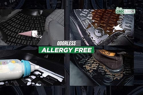 Miniatura 10 de Croc Liner Alfombrillas delanteras y traseras para todo tipo de clima, ajuste personalizado compatible con Honda Civic Sedan (2022-2024)