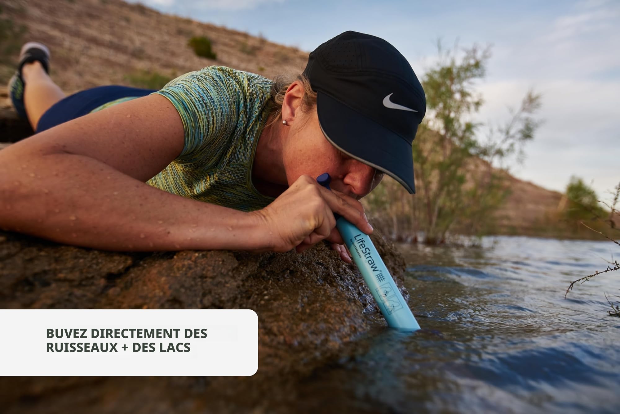 LifeStraw Lot de 5 filtres à eau personnels pour randonnée, camping, voyage et préparation aux situations d'urgence, bleu