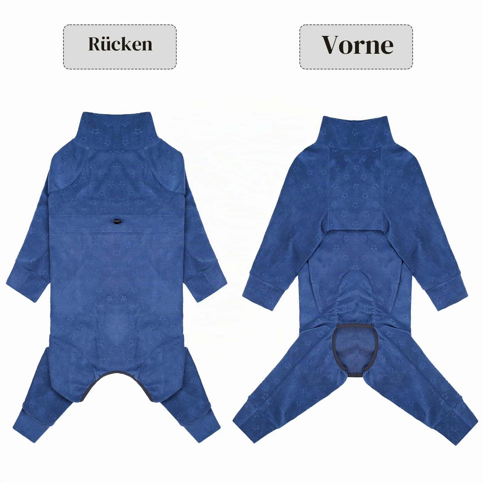Prägung Hundemantel Fleece Hundepullover Mit Beinen Winterjacke Warm Hundepyjama Hundebademantel Für Große Mittelgroße Hunde Wintermantel Hundejacke Hundepulli