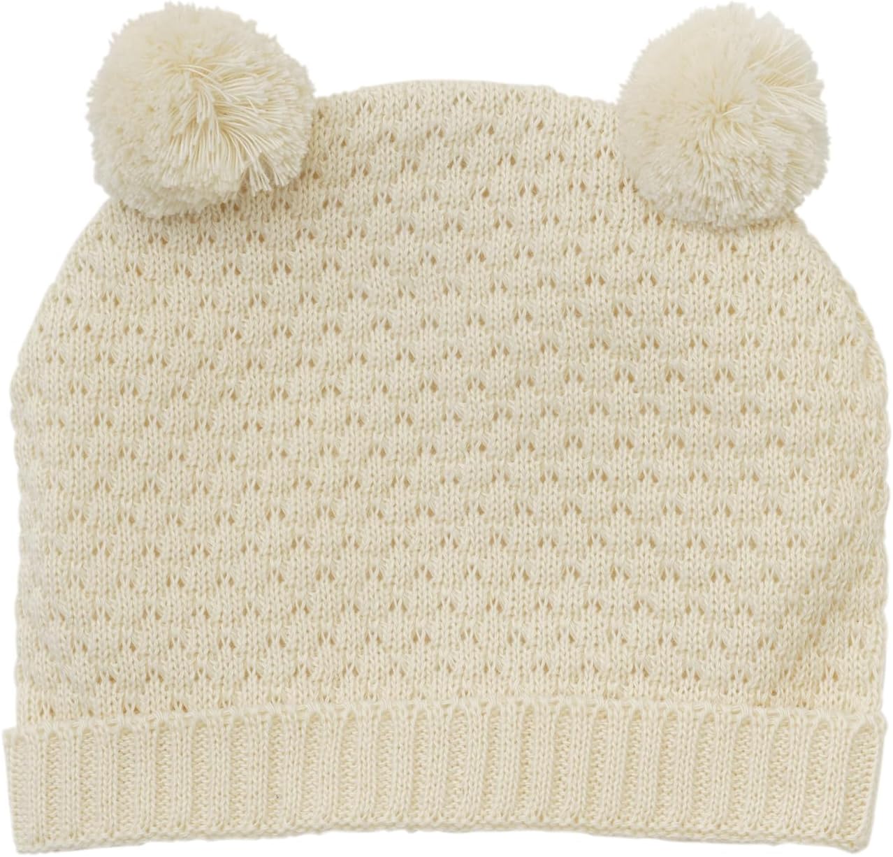 Heless 4801-Clothes 100% Organic Cotton, 2 Piece Set with hat and Shoes in Ecru Knit for Dolls and Stuffed Animals of Size 28-35 cm, Beige (4801)