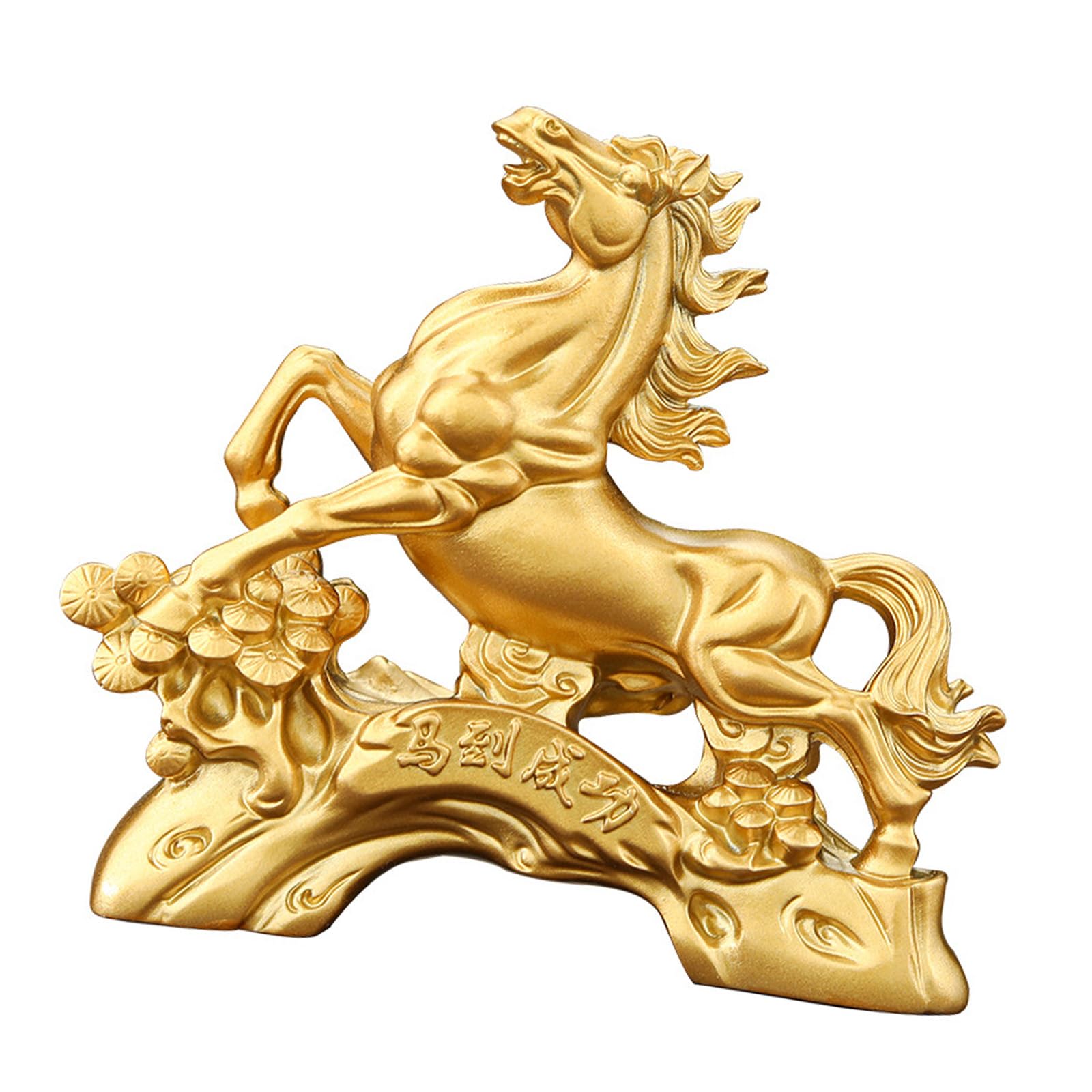 our fave Golden Synthetic Horse Statue for Home Wealth Symbol Desk Decoration Lucky Horse Deck
